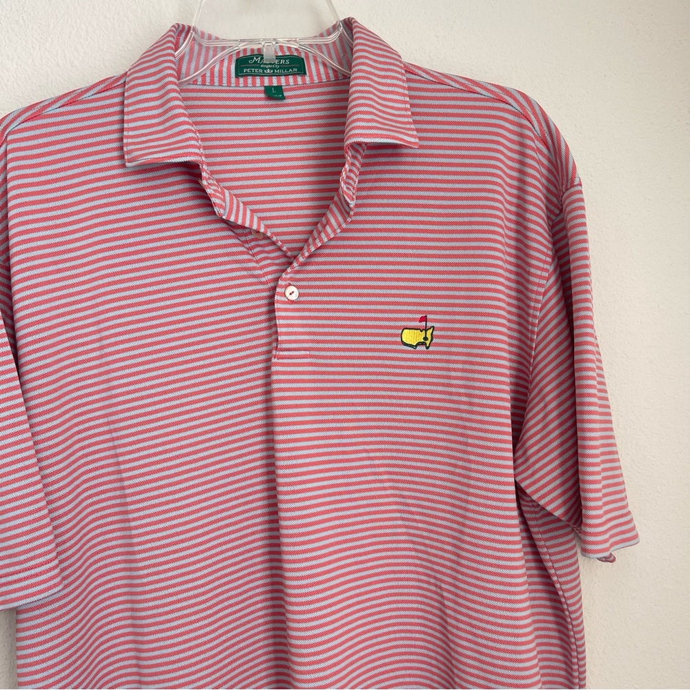 Masters Peter Millar Striped Short Sleeve Stretch Polo Shirt